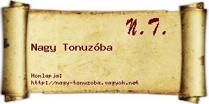 Nagy Tonuzóba névjegykártya